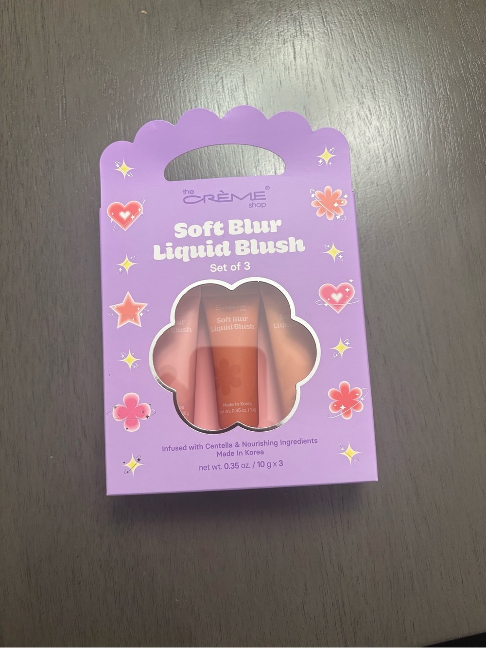 The Crème Shop Soft Blur Liquid Blush Trio — Pink & Peach Tones